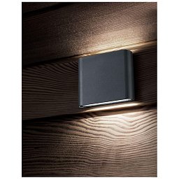 Obrázek pro produkt Venkovní nástěnné svítidlo SOHO tmavě šedý hliník skleněný difuzor LED 2x3W 3000K 220-240V 2x60st. IP54 světlo nahoru a dolů - NOVA LUCE