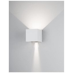 Obrázek pro produkt Venkovní nástěnné svítidlo COMO bílý hliník LED 2x3W 3000K 220-240V nastavitelný úhel 0-90st. IP54 - NOVA LUCE