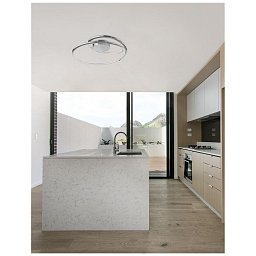 Obrázek pro produkt Stropní svítidlo PLASENCIA chromovaný hliník a akryl LED 27W 230V 3000K IP20 - NOVA LUCE