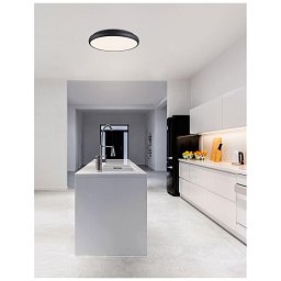 Obrázek pro produkt Stropní svítidlo GAP černý hliník akrylový difuzor LED 50W 230V 3000K IP20 - NOVA LUCE