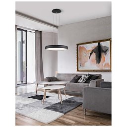 Obrázek pro produkt Závěsné svítidlo GAP černý hliník akrylový difuzor LED 50W 230V 3000K IP20 - NOVA LUCE