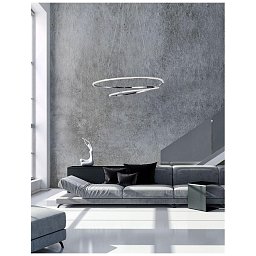 Obrázek pro produkt Závěsné svítidlo VIAREGGIO chromovaný hliník a akryl LED 29W 230V 3000K IP20 - NOVA LUCE