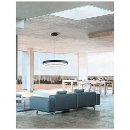 Obrázek pro produkt Závěsné svítidlo ALBI černý hliník a akryl LED 50W 230V 3000K IP20 stmívatelné - NOVA LUCE