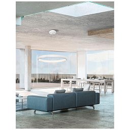 Obrázek pro produkt Svítidlo závěsné ALBI bílý hliník a akryl LED 80W 230V 3000K IP20 stmívatelné - NOVA LUCE