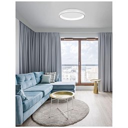 Obrázek pro produkt Stropní svítidlo ALBI bílý hliník a akryl LED 80W 230V 3000K IP20 stmívatelné - NOVA LUCE