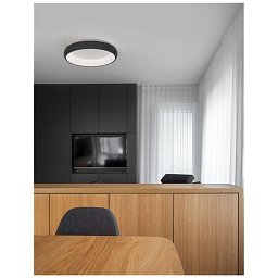 Obrázek pro produkt Stropní svítidlo ALBI černý hliník a akryl LED 32W 230V 3000K IP20 stmívatelné - NOVA LUCE