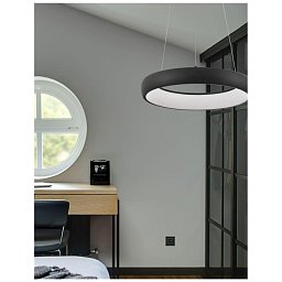 Obrázek pro produkt Závěsné svítidlo ALBI černý hliník a akryl LED 32W 230V 3000K IP20 stmívatelné - NOVA LUCE