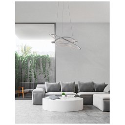 Obrázek pro produkt Závěsné svítidlo LIVORNO chromovaný hliník a akryl nastavitelné LED 55W 230V 3000K IP20 - NOVA LUCE