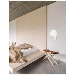 Obrázek pro produkt Nástěnné svítidlo LOGAN bílý hliník bílé stínidlo E27 1x12W vypínač na těle - NOVA LUCE