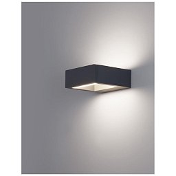 Obrázek pro produkt Venkovní nástěnné svítidlo BLISS tmavě šedý hliník akrylový difuzor LED 7W 3000K 220-240V 56st. IP54 vč. driveru - NOVA LUCE