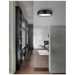 Obrázek pro produkt Stropní svítidlo PERLETO stropní svítidlo černý kov a akrylový difuzor E27 2x12W - NOVA LUCE