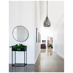 Obrázek pro produkt Závěsné svítidlo TOULON šedé sklo tmavě hnědá základna a řetěz E27 1x12W IP20 bez žárovky - NOVA LUCE