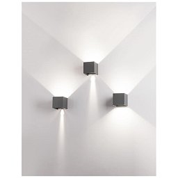 Obrázek pro produkt Venkovní nástěnné svítidlo COMO tmavě šedý hliník LED 2x3W 3000K 3000K 220-240V nastavitelný úhel 0-90st. IP54 - NOVA LUCE