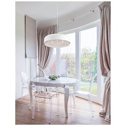 Obrázek pro produkt Závěsné svítidlo LYON matný bílý hliník a křišťál G9 6x5W 230V IP20 bez žárovky - NOVA LUCE