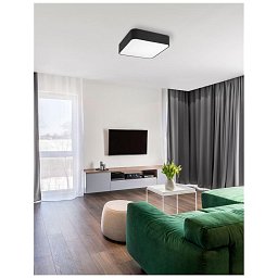 Obrázek pro produkt Stropní svítidlo RAGU stropní svítidlo kov a akrylový difuzor černá zvenku matná bílá uvnitř E27 4x12W - NOVA LUCE