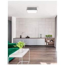 Obrázek pro produkt Stropní svítidlo RAGU stropní svítidlo kov a akrylový difuzor nikl satén zvenku matná bílá uvnitř E27 4x12W - NOVA LUCE