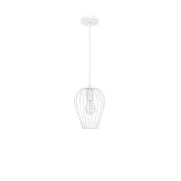 Obrázek pro produkt Závěsné svítidlo SAGE kov, bílá a bílý kabel, E27 1x12W - NOVA LUCE