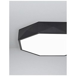 Obrázek pro produkt Stropní svítidlo EBEN černý hliník matný bílý akrylový difuzor LED 24W 230V 3000K IP20 - NOVA LUCE