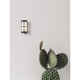 Obrázek pro produkt Venkovní nástěnné svítidlo STONE černý hliník a akryl E27 1x12W 220-240V IP54 bez žárovky - NOVA LUCE