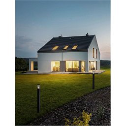 Obrázek pro produkt Venkovní sloupkové svítidlo CETERA černý hliník a akryl E27 1x12W 220-240V IP54 bez žárovky - NOVA LUCE