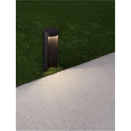 Obrázek pro produkt Venkovní sloupkové svítidlo TIEN černý hliník a čiré sklo LED 8.5W 3000K 200-240V 55st. IP54 - NOVA LUCE