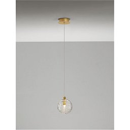 Obrázek pro produkt Závěsné svítidlo COEN mosazný zlatý kov čiré sklo G9 1x5W 230V IP20 bez žárovky - NOVA LUCE