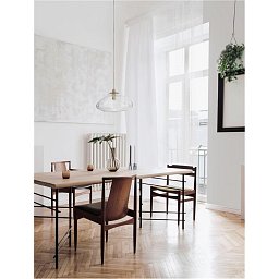 Obrázek pro produkt Závěsné svítidlo KING mosazný zlatý kov foukané čiré sklo G9 1x5W 230V IP20 bez žárovky - NOVA LUCE