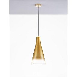Obrázek pro produkt Závěsné svítidlo LIVTAR zlatý kov sklo s přechodem E27 1x12W 230V IP20 bez žárovky - NOVA LUCE