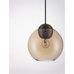 Obrázek pro produkt Závěsné svítidlo MIDORI mosazný zlatý kov a jantarové sklo E27 1x12W 230V IP20 bez žárovky - NOVA LUCE