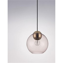 Obrázek pro produkt Závěsné svítidlo MIDORI mosazný zlatý kov a růžové sklo E27 1x12W 230V IP20 bez žárovky - NOVA LUCE
