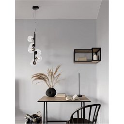 Obrázek pro produkt Závěsné svítidlo ODILLIA matný černý kov a sklo G9 6x6W 230V IP20 bez žárovky - NOVA LUCE