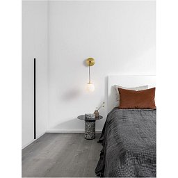 Obrázek pro produkt Nástěnné svítidlo THE EGG zlatá a matný černý kov lesklé opálové sklo G9 1x5W 230V IP20 bez žárovky - NOVA LUCE