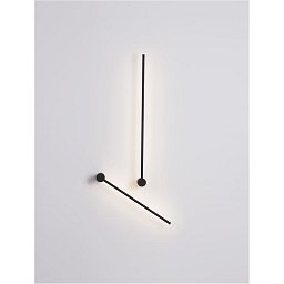 Obrázek pro produkt Nástěnné svítidlo SYNTHESI černý hliník a akryl LED 25W 230V 3000K IP20 - NOVA LUCE