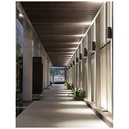 Obrázek pro produkt Venkovní nástěnné svítidlo ALP černý hliník a sklo LED Chip Cree 10W 220-240V 3000K 7st. IP65 - NOVA LUCE