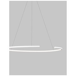 Obrázek pro produkt Závěsné svítidlo BREDA bílý hliník a akryl LED 30W 220V 3000K IP20 - NOVA LUCE