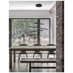 Obrázek pro produkt Závěsné svítidlo LIOR černý hliník a akryl LED 40W 230V 3000K IP20 - NOVA LUCE