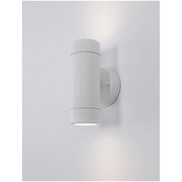 Obrázek pro produkt Venkovní nástěnné svítidlo LIMBIO bílý akryl skleněný difuzor GU10 2x7W bez žárovky IP44 světlo nahoru a dolů - NOVA LUCE