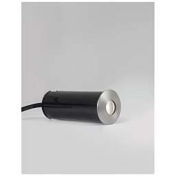 Obrázek pro produkt Venkovní zapuštěné svítidlo do země BANG nikl satén hliník LED 1W 3000K 3V IP67 délka kabelu 1.80m použijte driver 9020170 - NOVA LUCE