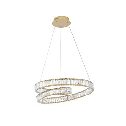 Obrázek pro produkt Závěsné svítidlo CONCETO zlatý kov a křišťál LED 50W 230V 3500K IP20 stmívatelné - NOVA LUCE
