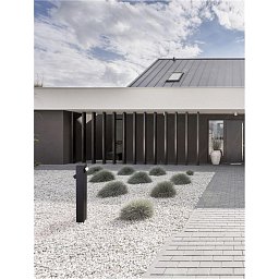 Obrázek pro produkt Venkovní sloupkové svítidlo ZELDA černý hliník a akrylový difuzor proti oslnění LED 9W 3000K 100-240V IP65 - NOVA LUCE