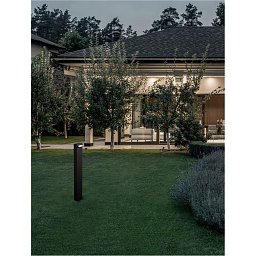 Obrázek pro produkt Venkovní sloupkové svítidlo ZELDA černý hliník a akrylový difuzor proti oslnění LED 9W 3000K 100-240V IP65 - NOVA LUCE