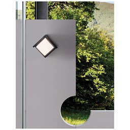 Obrázek pro produkt Venkovní nástěnné svítidlo MAX tmavě šedý ABS čirý a bílý akryl LED 12W 3000K 200-240V 120st. IP65 - NOVA LUCE