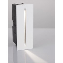 Obrázek pro produkt Venkovní zapuštěné svítidlo do zdi AIZEN bílý hliník a čiré sklo LED 3W 3000K 600mA 100-240V 148st. IP54 - NOVA LUCE