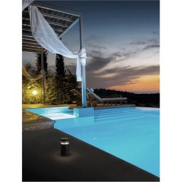 Obrázek pro produkt Venkovní sloupkové svítidlo TALA černý hliník a akryl LED 12W 3000K 100-240V 180st. IP54 - NOVA LUCE