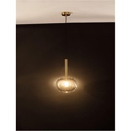 Obrázek pro produkt Závěsné svítidlo AMELIA zlatá a čiré sklo G9 1x5W 230V IP20 bez žárovky - NOVA LUCE