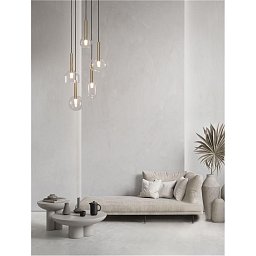 Obrázek pro produkt Závěsné svítidlo AMELIA zlatá a čiré sklo G9 5x5W 230V IP20 bez žárovky - NOVA LUCE
