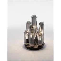 Obrázek pro produkt Stropní svítidlo GUSTAVE lehce kouřově šedé sklo a matná černá G9 7x5W 230V IP20 bez žárovky - NOVA LUCE