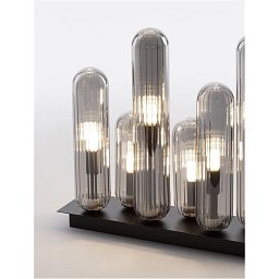 Obrázek pro produkt Stropní svítidlo GUSTAVE lehce kouřově šedé sklo a matná černá G9 6x5W 230V IP20 bez žárovky - NOVA LUCE