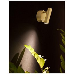 Obrázek pro produkt Bodové svítidlo CLIP saténový mosazný hliník LED Philips 3W vypínač na těle 3000K IP20 - NOVA LUCE