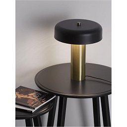 Obrázek pro produkt Stolní lampa PANDORA zlatý a černý hliník a akryl LED 18W 230V 3000K IP20 - NOVA LUCE